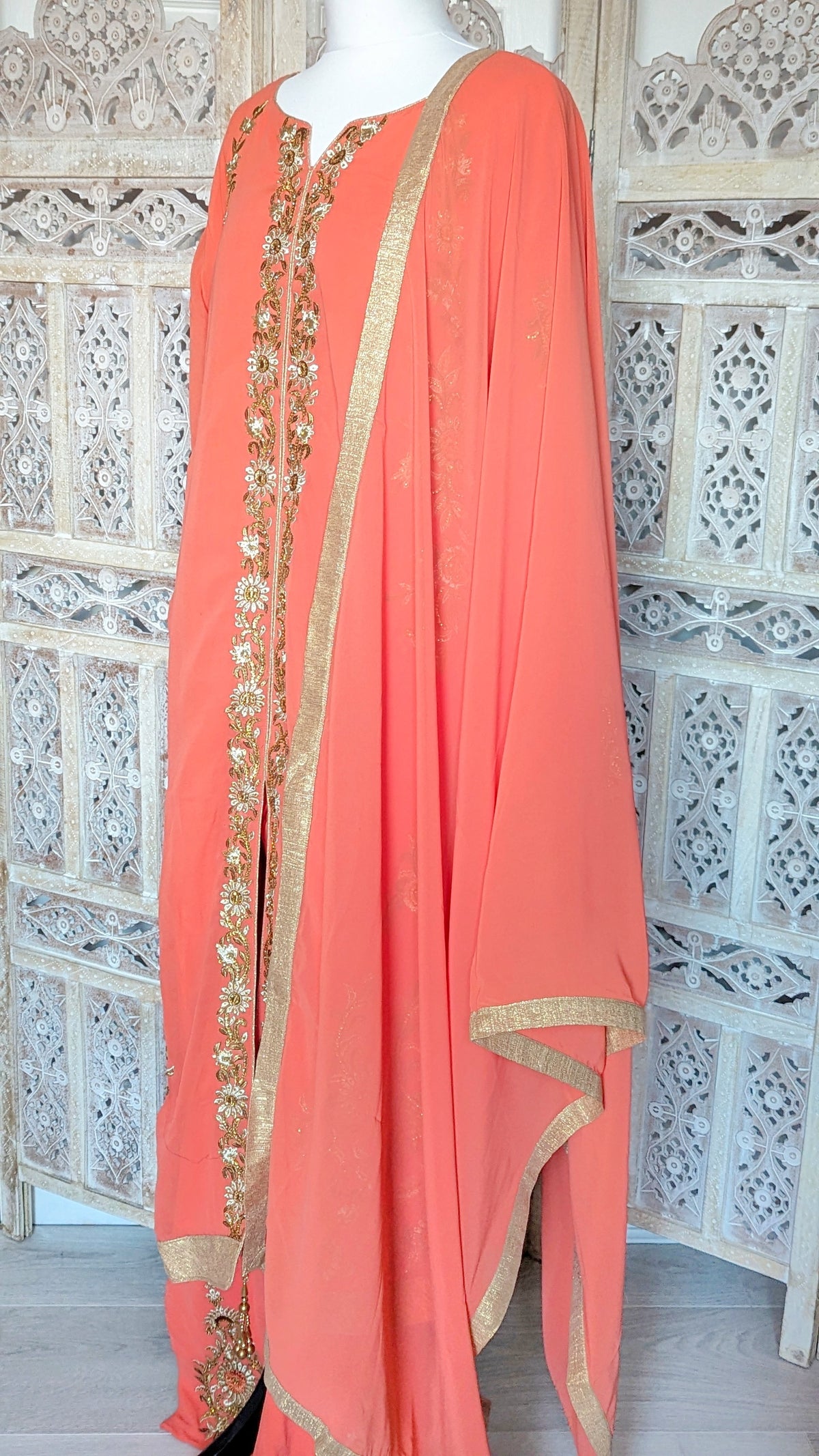 Coral Salwar Kameez (24-26)