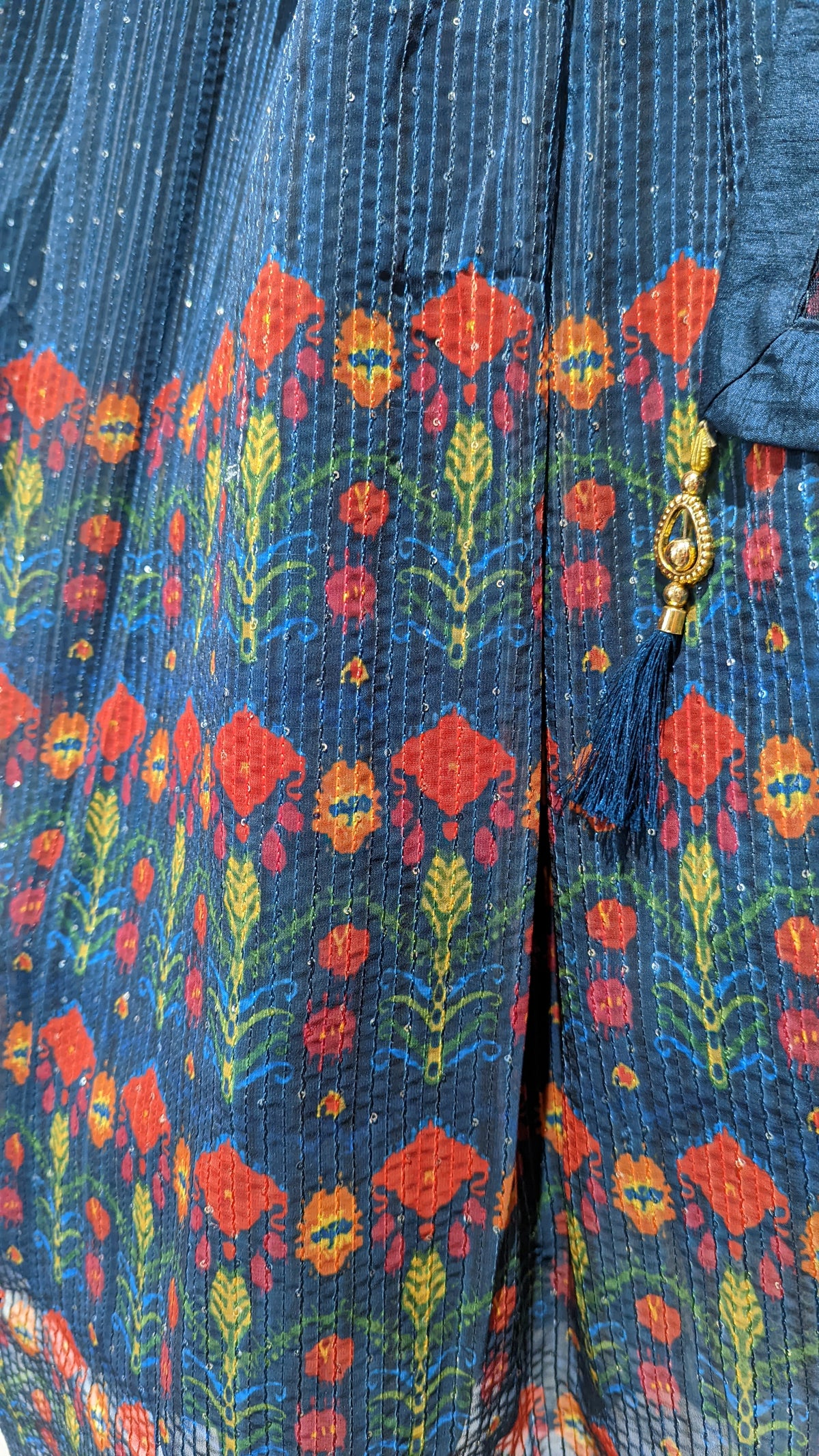 Blue Floral Lehenga (8-10)
