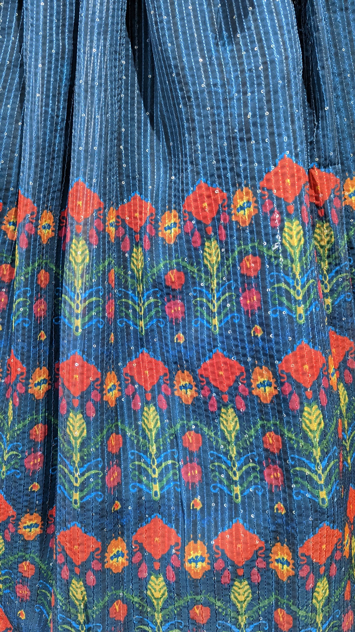 Blue Floral Lehenga (8-10)